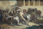 Ferdinand Hodler Race of the Riderless Horses oil on canvas